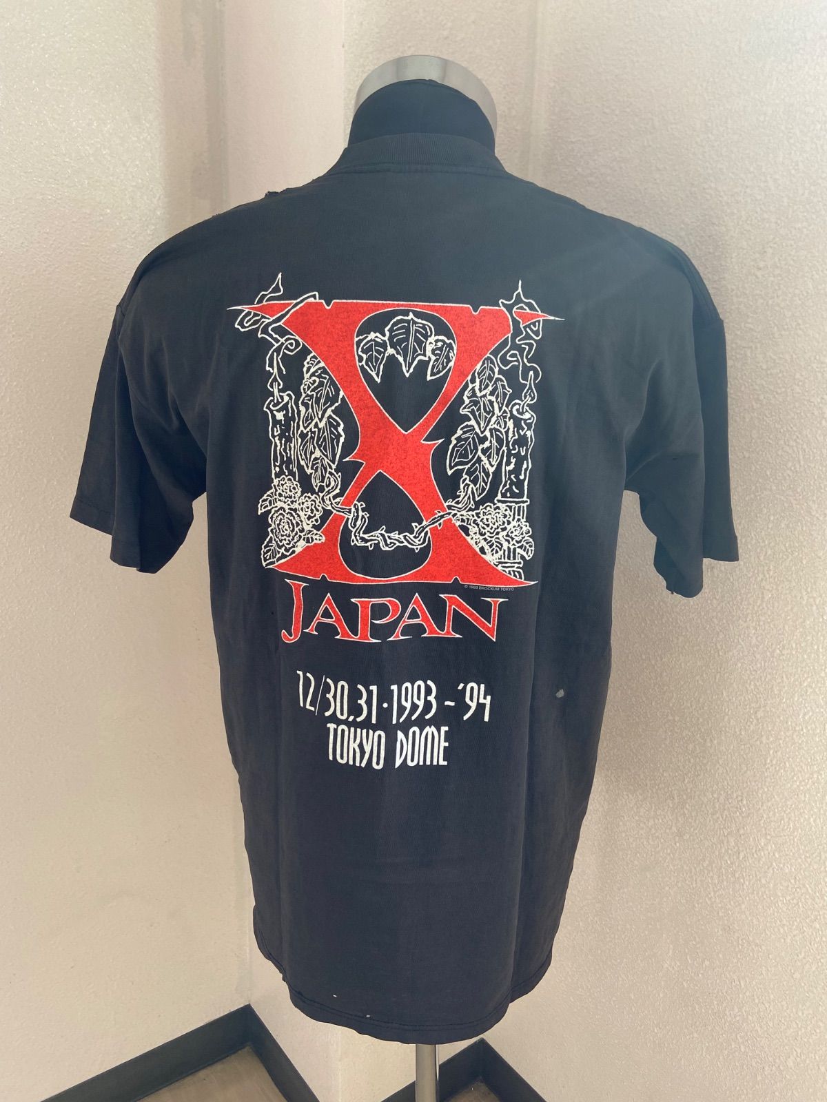 X JAPAN 1993-1994 東京ドームツアー Tシャツ ブラック BROCKUM バンド