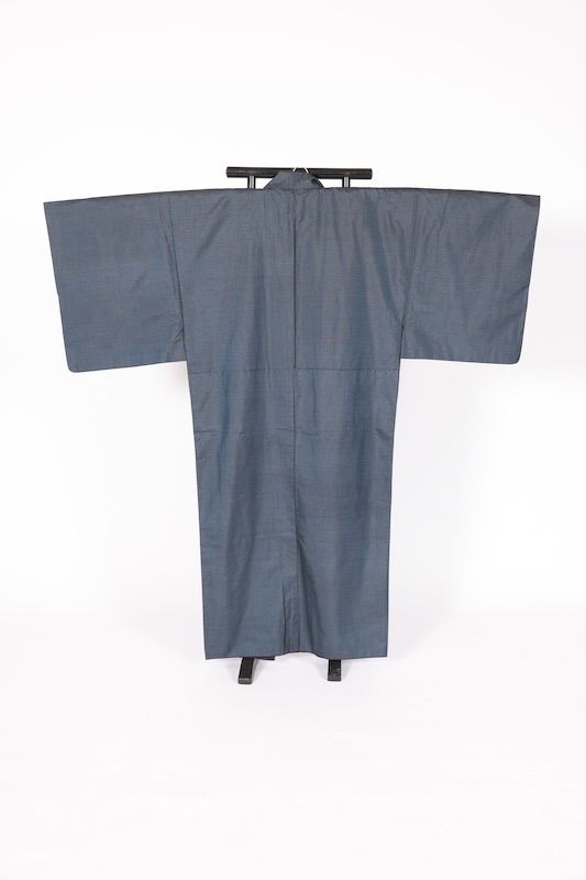 男本場大島紬アンサンブル長襦袢付き 泥 藍 100亀甲 B1294 - メルカリ