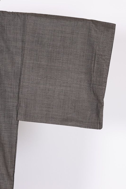 男本場大島紬アンサンブル長襦袢付き 茶 泥染め 100亀甲 B 1292