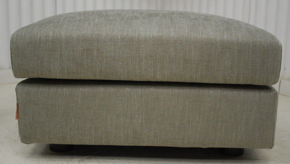 現品限り】オットマン スツール ファブリック 布製 グレー 空間の