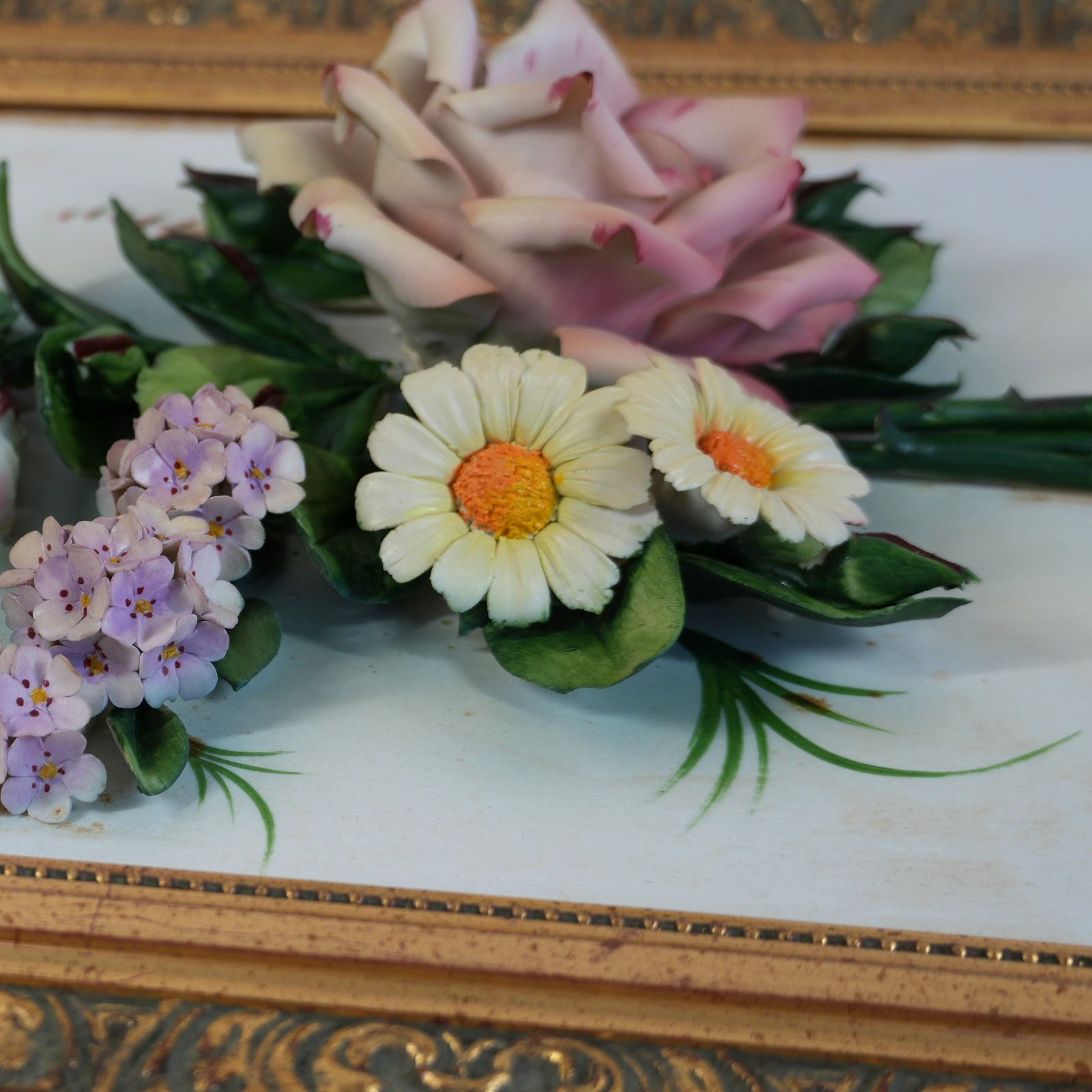 CAPODIMONTE☆ブーケ☆陶花☆イタリア☆壁掛 ショップ CAPODIMONTE