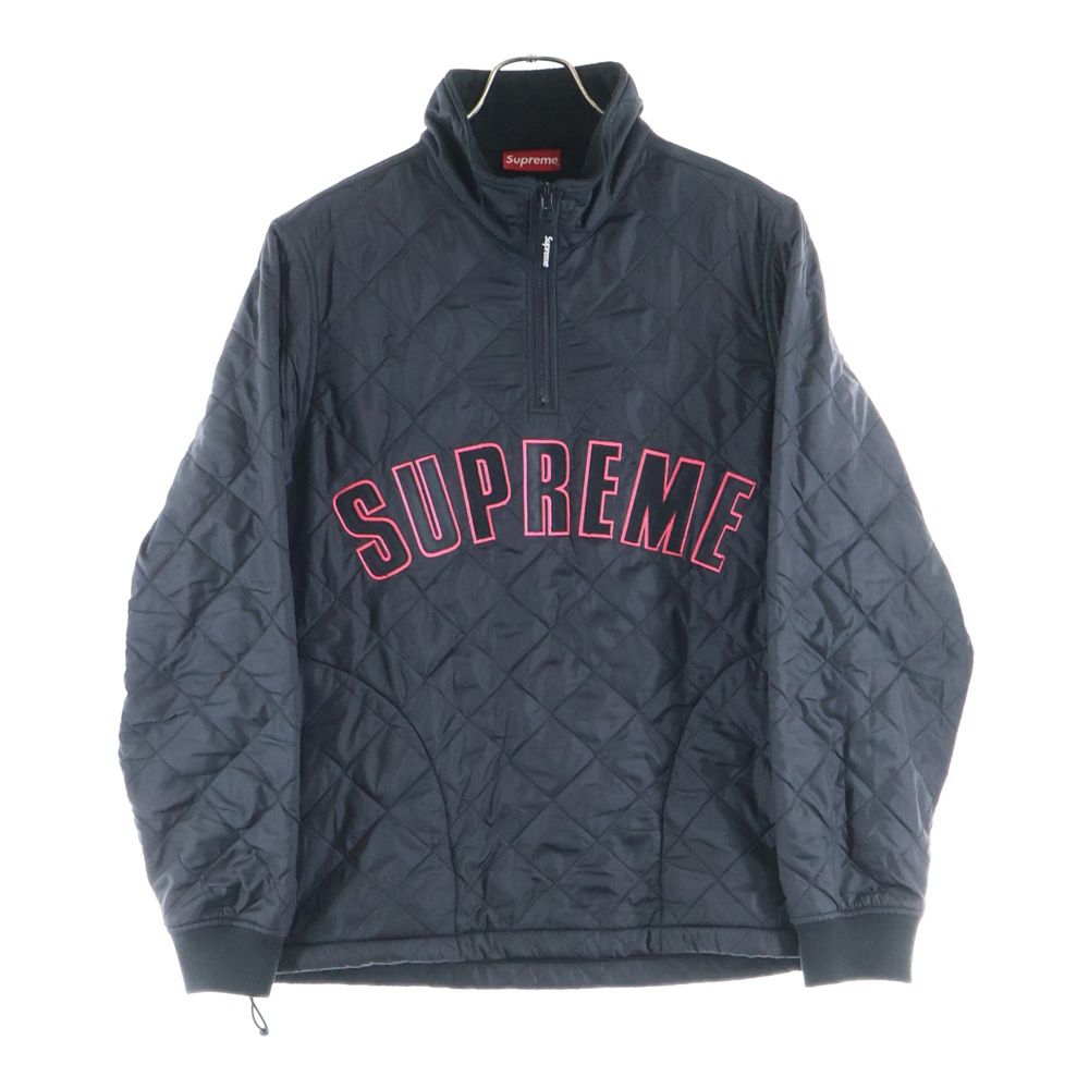 SUPREME (シュプリーム) 17SS Arc Logo Quilted Half Zip Pullover