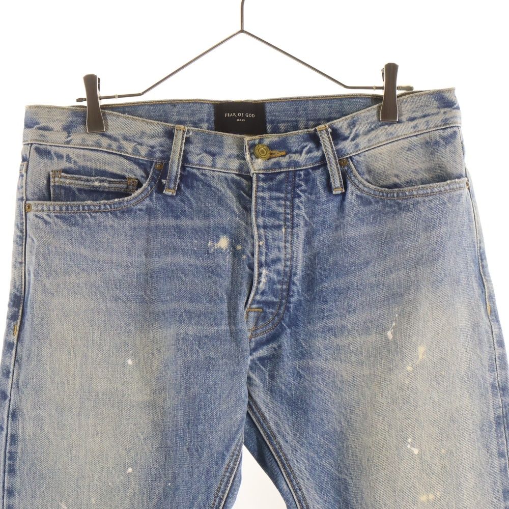 FEAR OF GOD (フィアオブゴッド) ペイントブリーチ加工スキニーパンツ