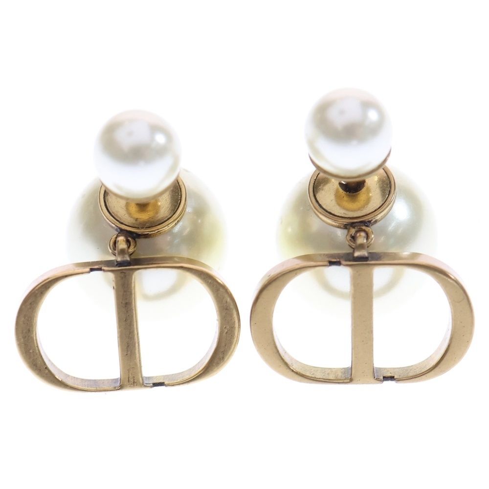 Christian Dior クリスチャンディオール Tribales トライバル CDロゴ ピアス パール ゴールド GP