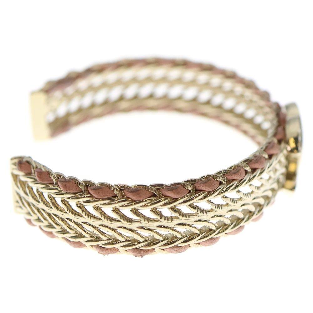 CHANEL (シャネル) ココマーク ラインストーン バングル ゴールド