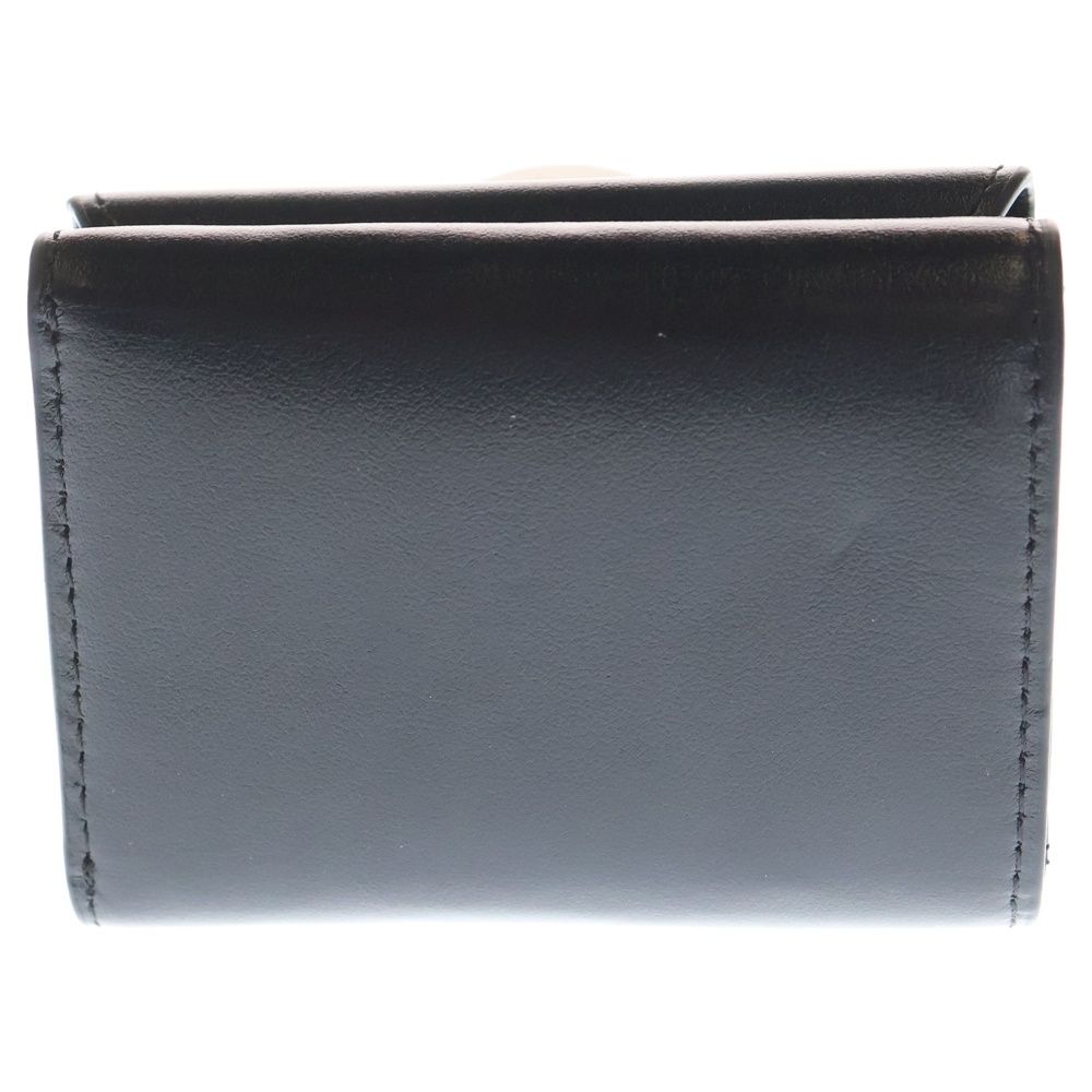 DIESEL ディーゼル 1 DR TRI FOLD COIN XS II 三つ折り財布 メタルロゴ レザー ブラック