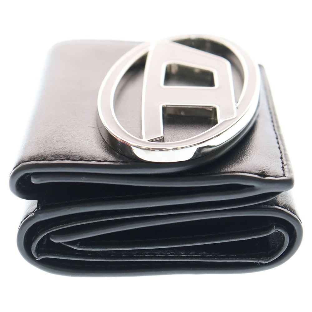 美品DIESEL 1dr Tri Fold Coin Xs Ii ブラック 1DR TRI FOLD COIN XS II Tri-fold wallet in leather｜ブラック