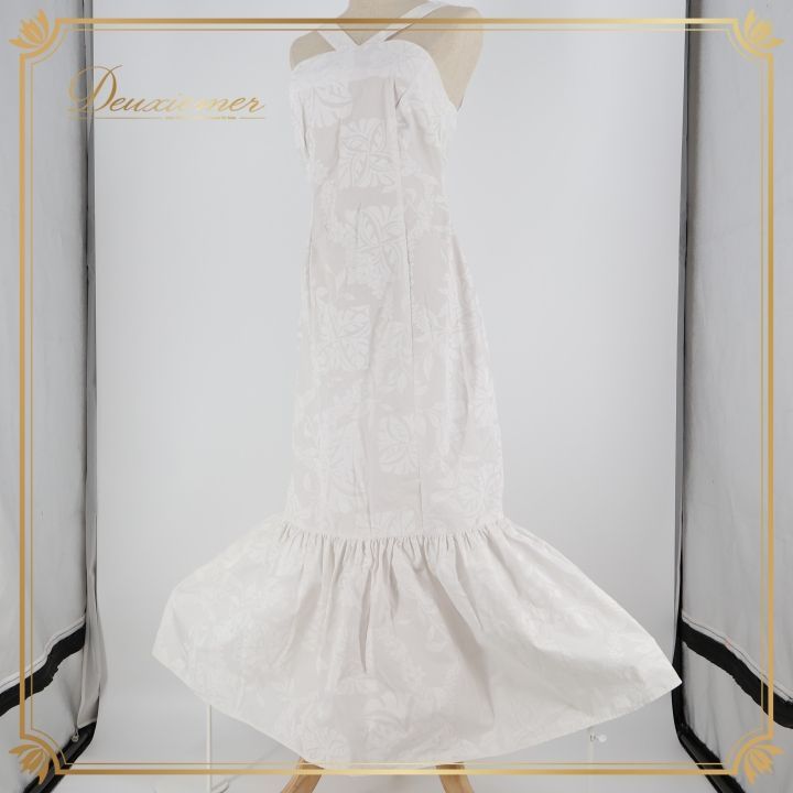 フラダンス 衣装 ワンピース ドレス good times ホワイト系 ワンカラー ハワイ製 花柄 キャミワンピ ロング シンプル 高級感 綺麗 可愛い 白 ハワイアン アロハ ハワイアンプリント フラ ダンス 