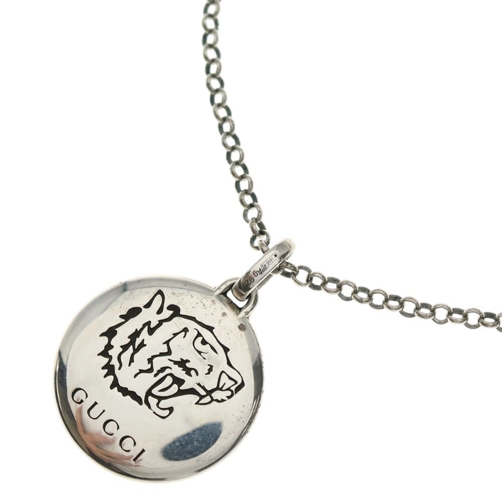 GUCCI グッチ ブラインドフォーラブ タイガーヘッド ネックレス ペンダント チェーン シルバー Ag 925