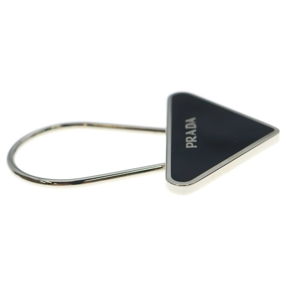 PRADA (プラダ) トライアングル三角ロゴプレート キーリング