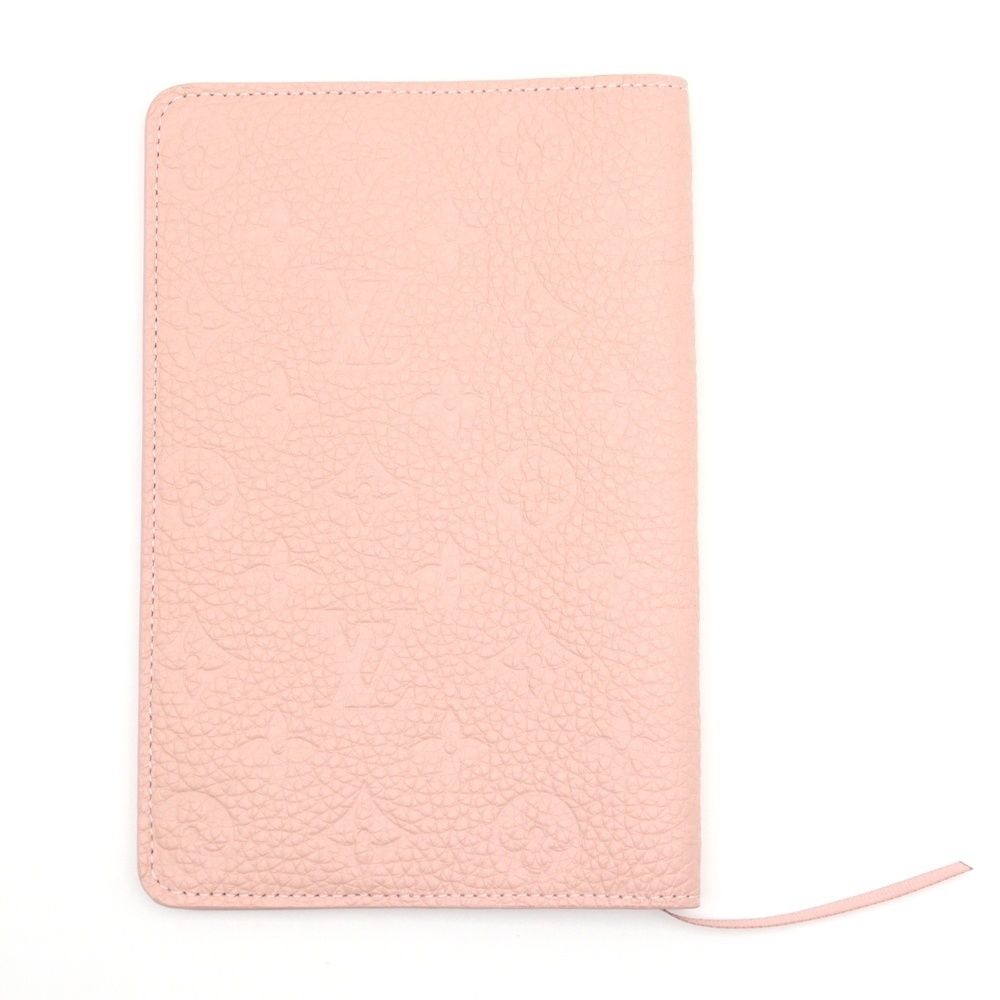 LOUIS VUITTON ルイヴィトン モノグラムアンプラント ブックカバークレマンス 手帳カバー ピンク レザー SP 5210