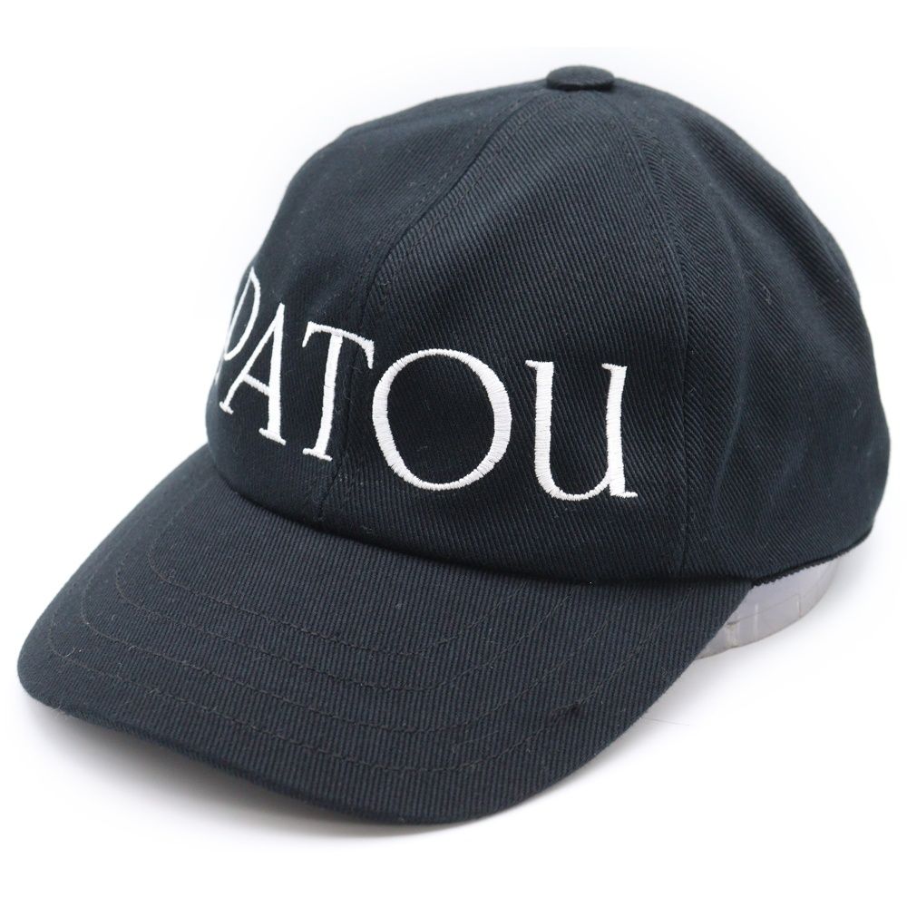 PATOU (パトゥー) ロゴ刺繍6パネルキャップ ブラック - メルカリ