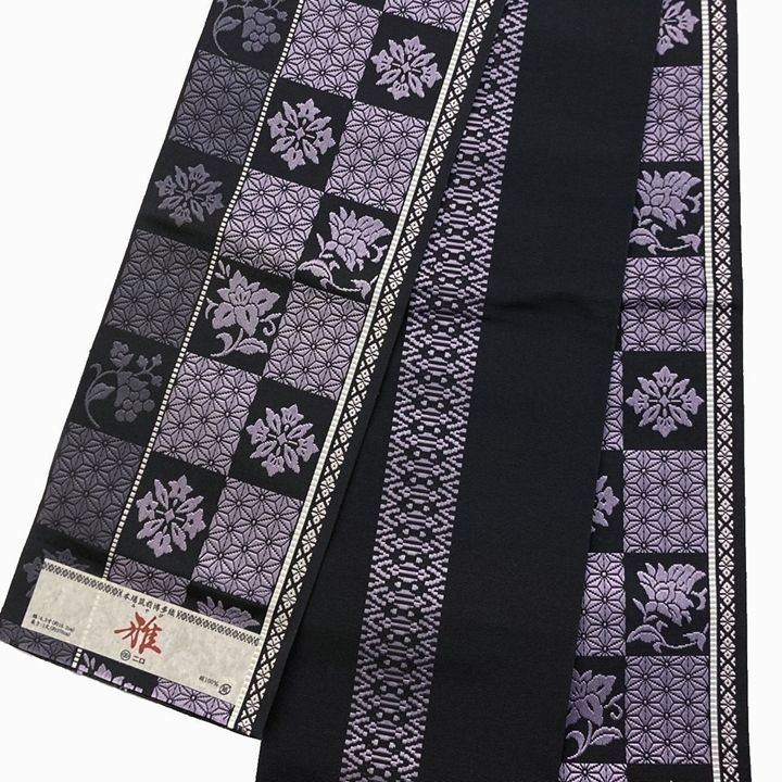 新品 未使用品 博多織 半幅帯 雅 リバーシブル 長さ/3m78cm 森博多織