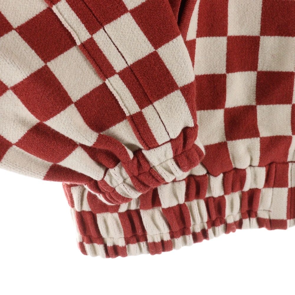  アンバーグリーム Jacquard Knit Blouson ジャガードニットブルゾン ジップアップジャケット レッド ミリタリージャケット ジャケット アウター