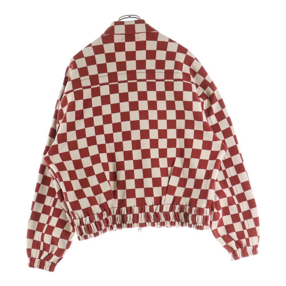 アンバーグリーム Jacquard Knit Blouson ジャガードニットブルゾン ジップアップジャケット レッド