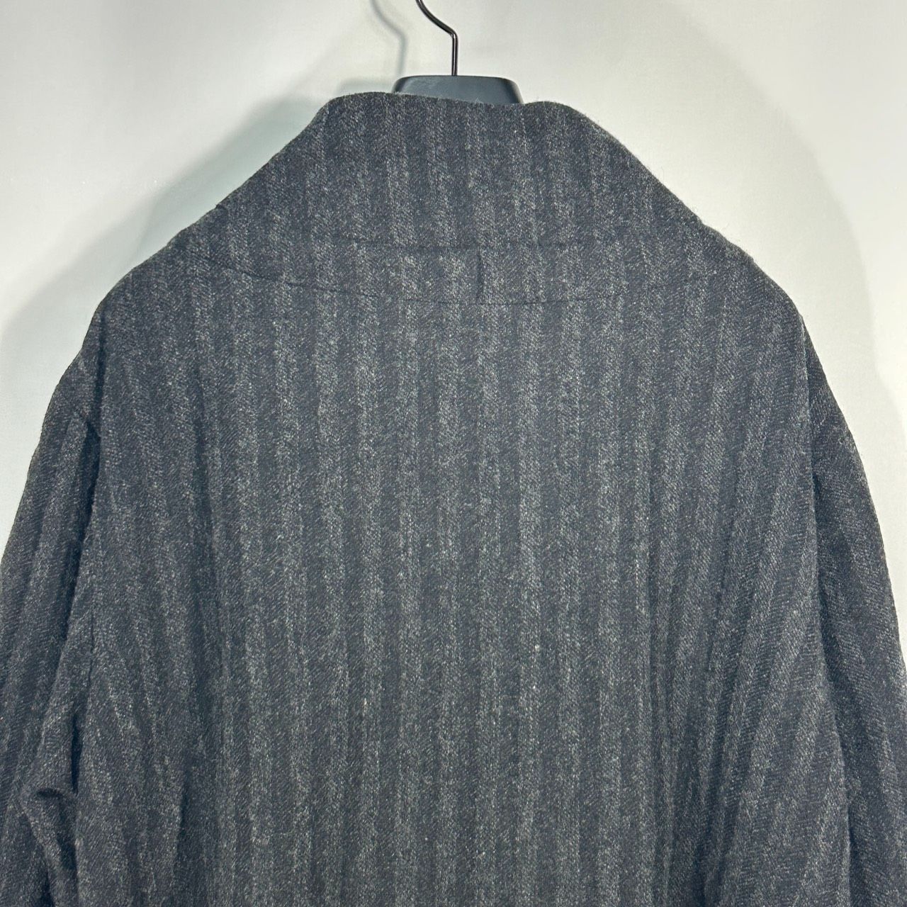 【慈雨】センソユニコ　アシンメトリージャケット(40)大きいサイズ　変形　洗える 慈雨【40】グレー系 ウールコート ジャケット 長袖アウター 羽織り