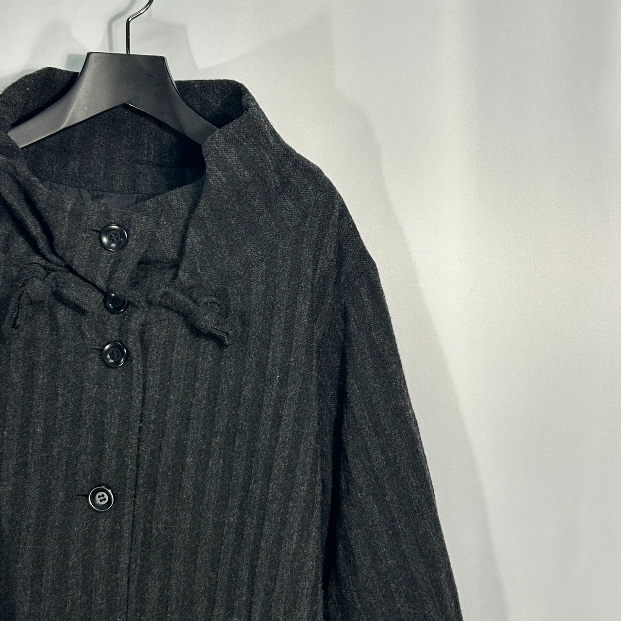 慈雨【40】グレー系 ウールコート ジャケット 長袖アウター 羽織り