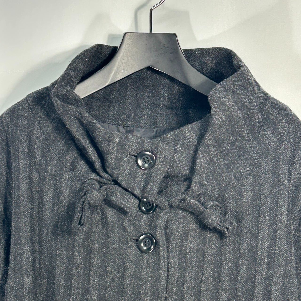 慈雨【40】グレー系 ウールコート ジャケット 長袖アウター 羽織り