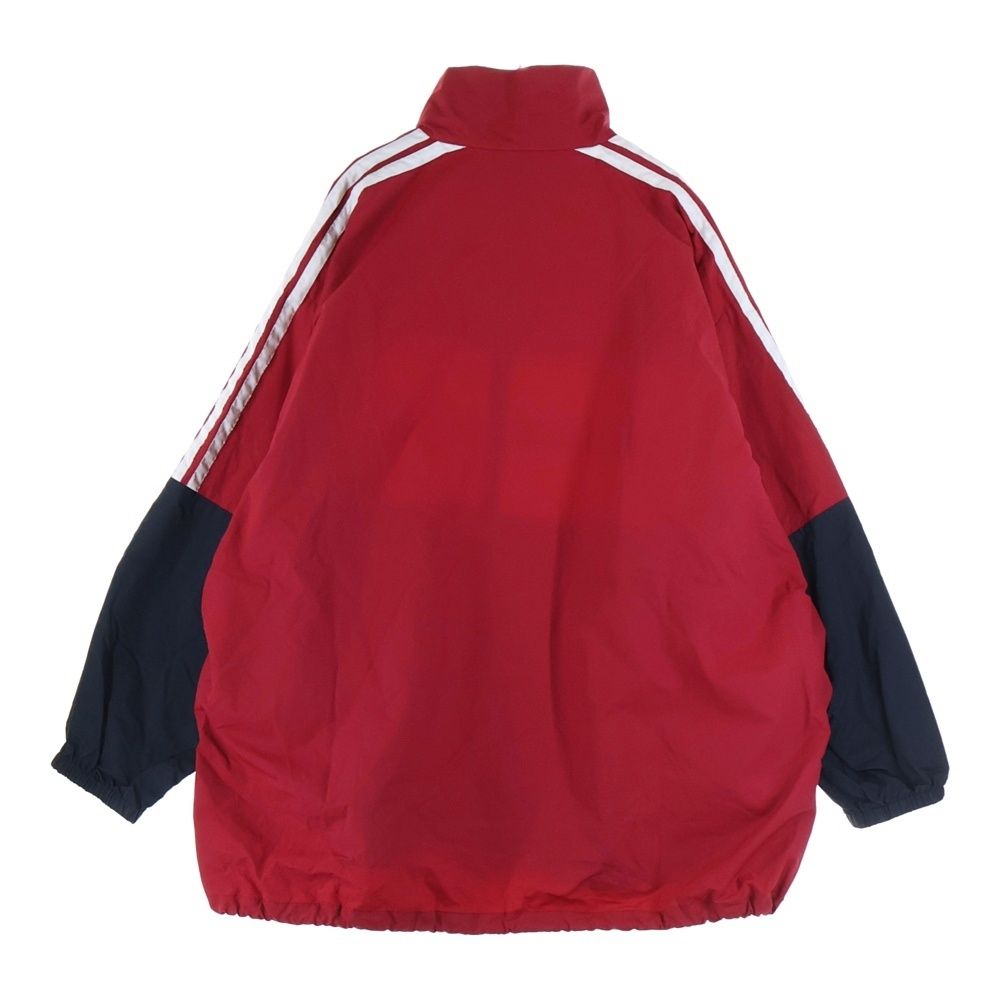 バレンシアガ 18 SS POPLIN SHIRT JACKET ロゴプリント ポプリンシャツ トラックジャケット レッド|ブラック 508903