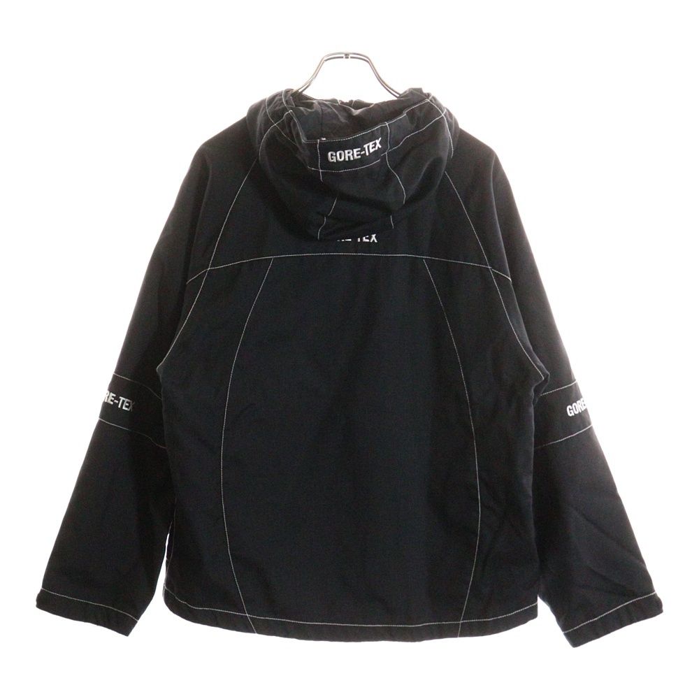 SUPREME シュプリーム 19 AW GORE-TEX Contrast Stitch Anorak ゴアテックス コントラストステッチ アノラック ハーフジップジャケット ブラック