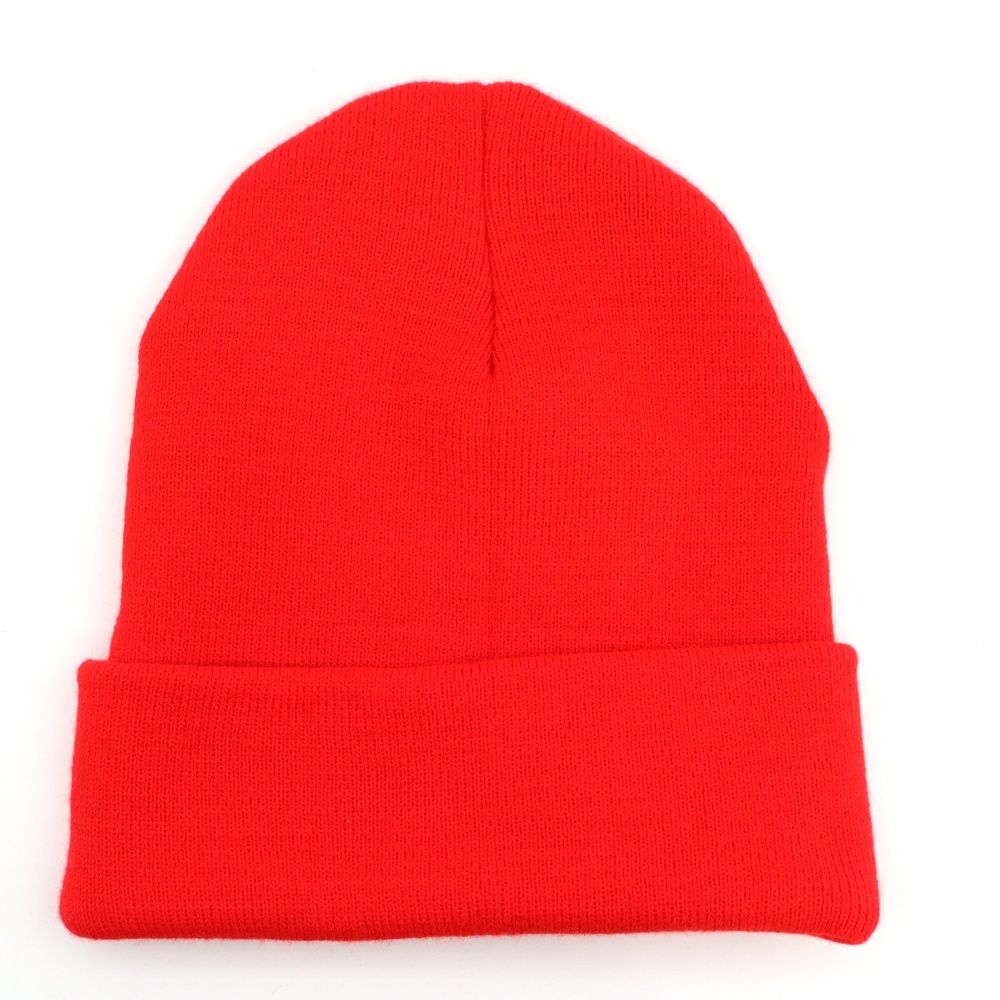 CHROME HEARTS クロムハーツ WATCH CAP ワッチキャップ ロゴ刺繍ビーニー ニットキャップ 帽子 レッド