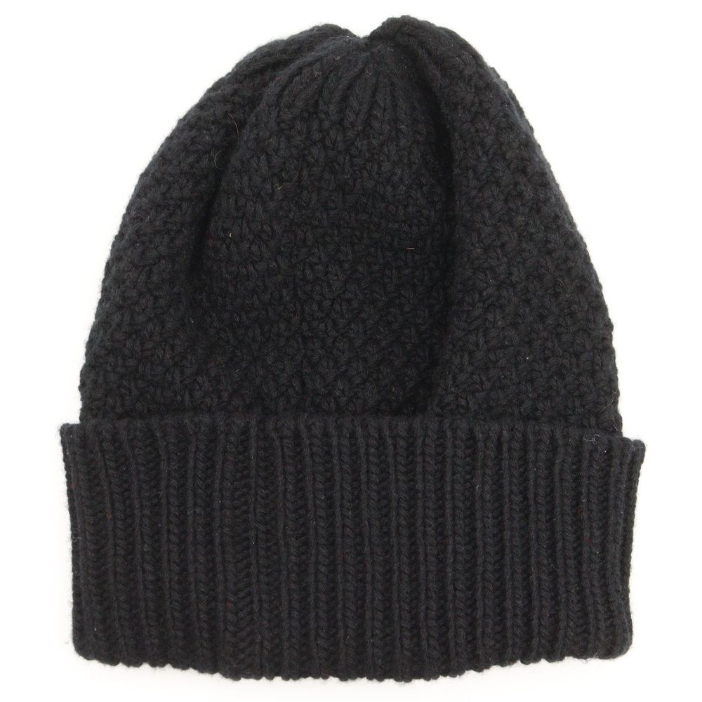 CHANEL シャネル ココマーク フロントロゴ ビーニー ニットキャップ ブラック