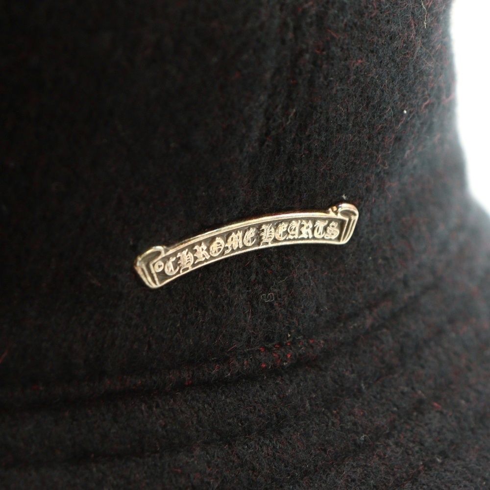 CHROME HEARTS (クロムハーツ) Cashmere Bucket Hat CHロゴ スクロール