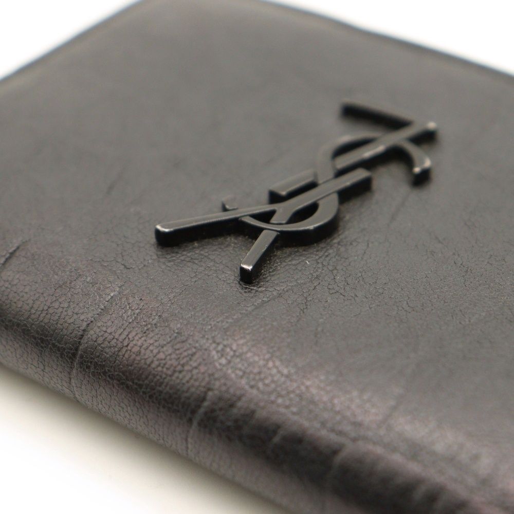 SAINT LAURENT PARIS (サンローランパリ) YSL クロコ型押し レザー