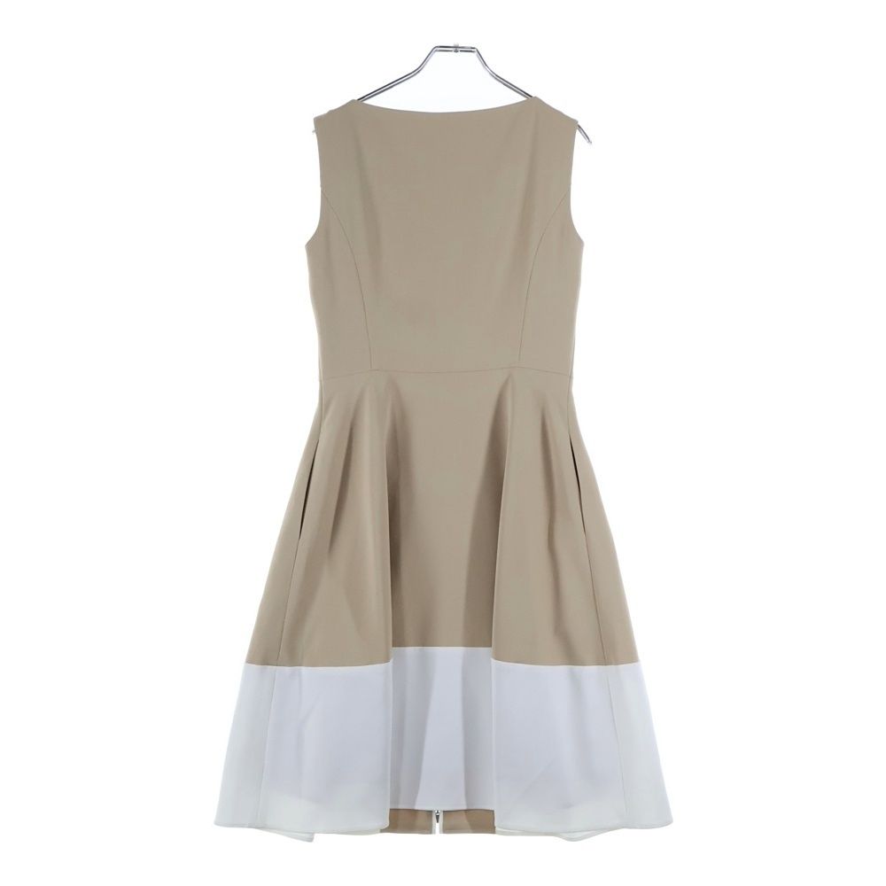 FOXEY (フォクシー) ジップアップ バイカラー ノースリーブ ミディアム