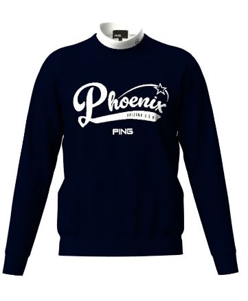 ☆新品☆ピン PING ロゴプリント長袖ハイネックニットシャツ LL 美品