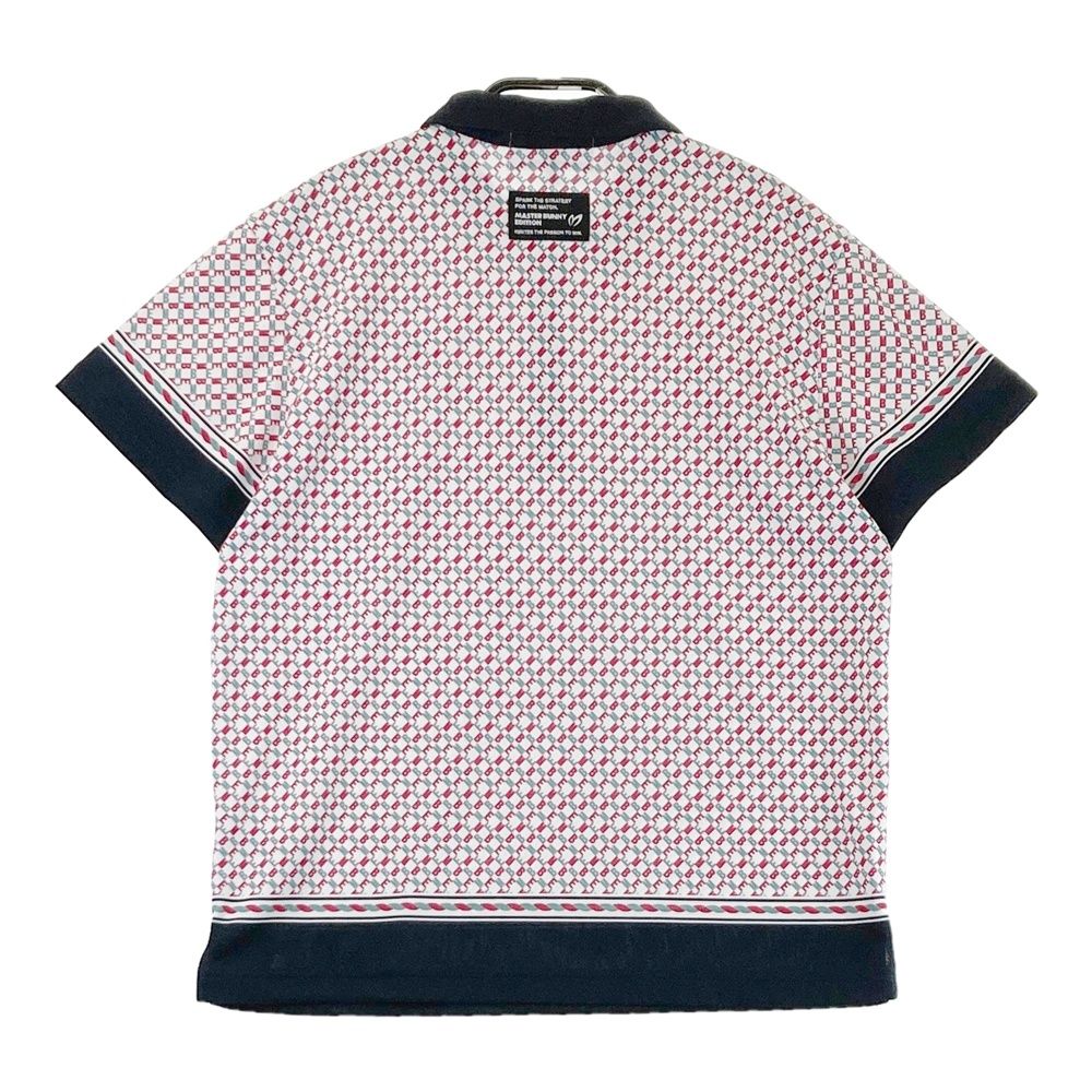 サイズ 0 MASTER BUNNY EDITION マスターバニーエディション 759 4260806 モデル 半袖ポロシャツ 総柄 ホワイト系 ゴルフウェア レディース ストスト