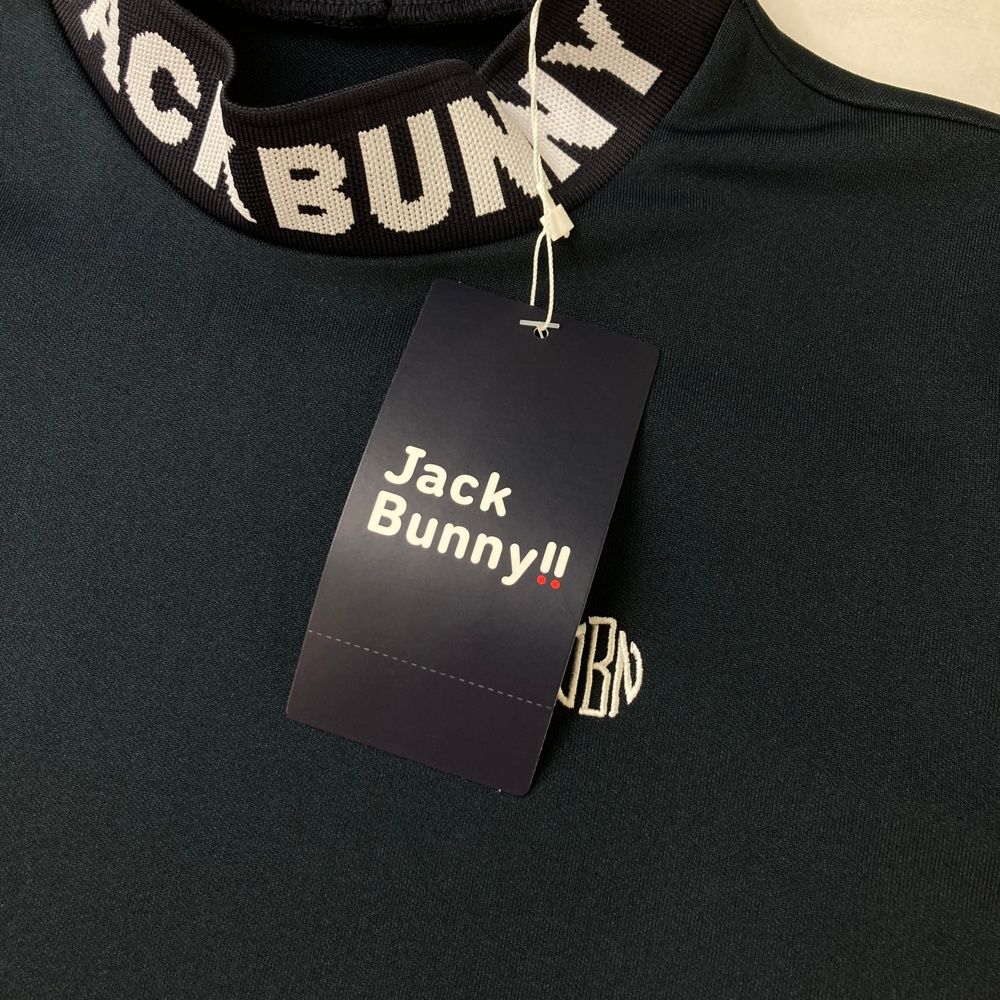 サイズ：0 JACK BUNNY ジャックバニー 2025年モデル ハイネック 半袖Tシャツ ネイビー系 [240101566687] ゴルフウェア レディース ストスト