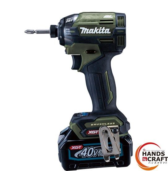マキタ makita 40 Vmax 充電式 インパクトドライバ オリーブ V 2 5 Ah バッテリ 充電器 ケース付