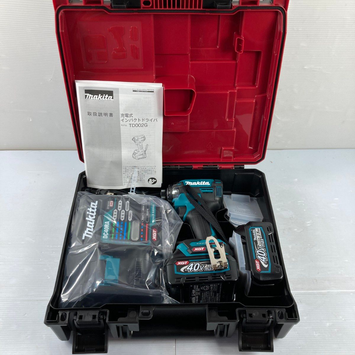 MAKITA マキタ 40 Vmax 充電式インパクトドライバ バッテリ 充電器 ケース付 4 ブルー PSEマーク有