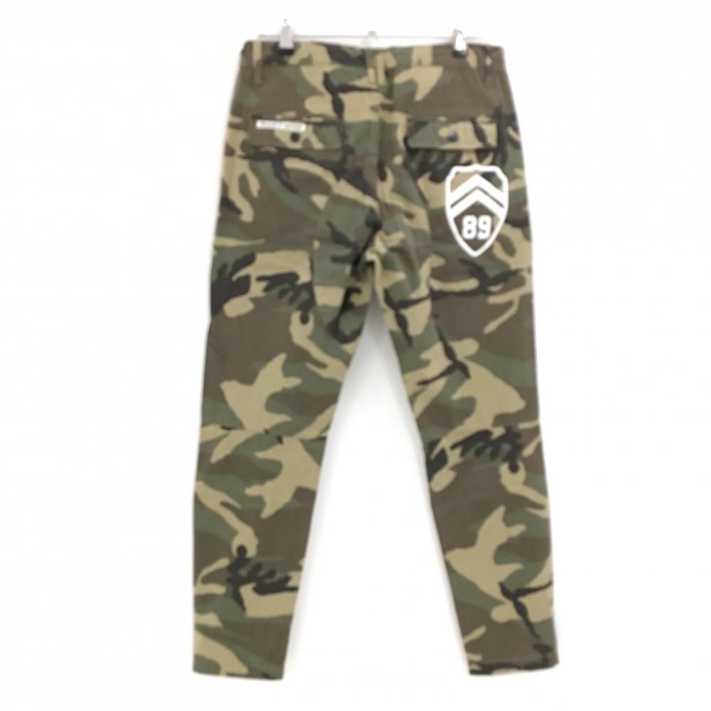 パーリーゲイツ パンツ カーキ×ブラウン カモフラ 迷彩 裾ジップ