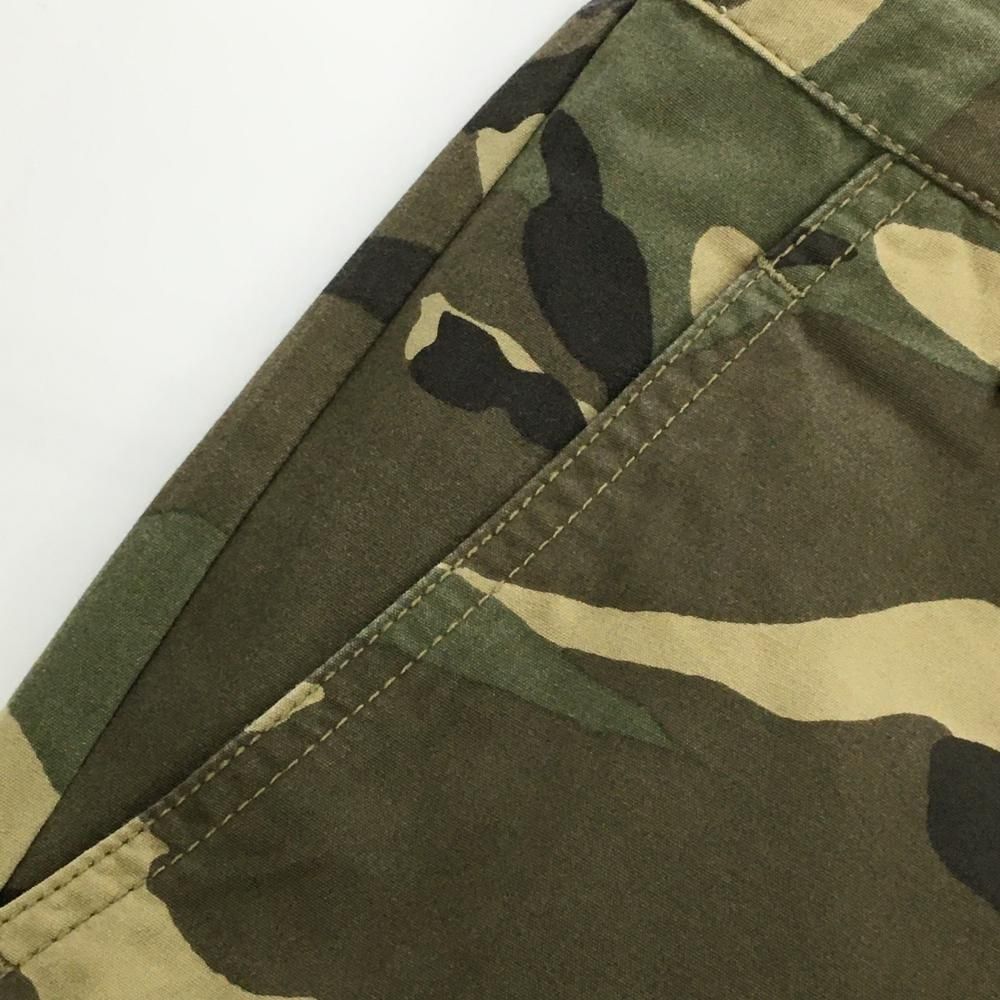 パーリーゲイツ パンツ カーキ×ブラウン カモフラ 迷彩 裾ジップ