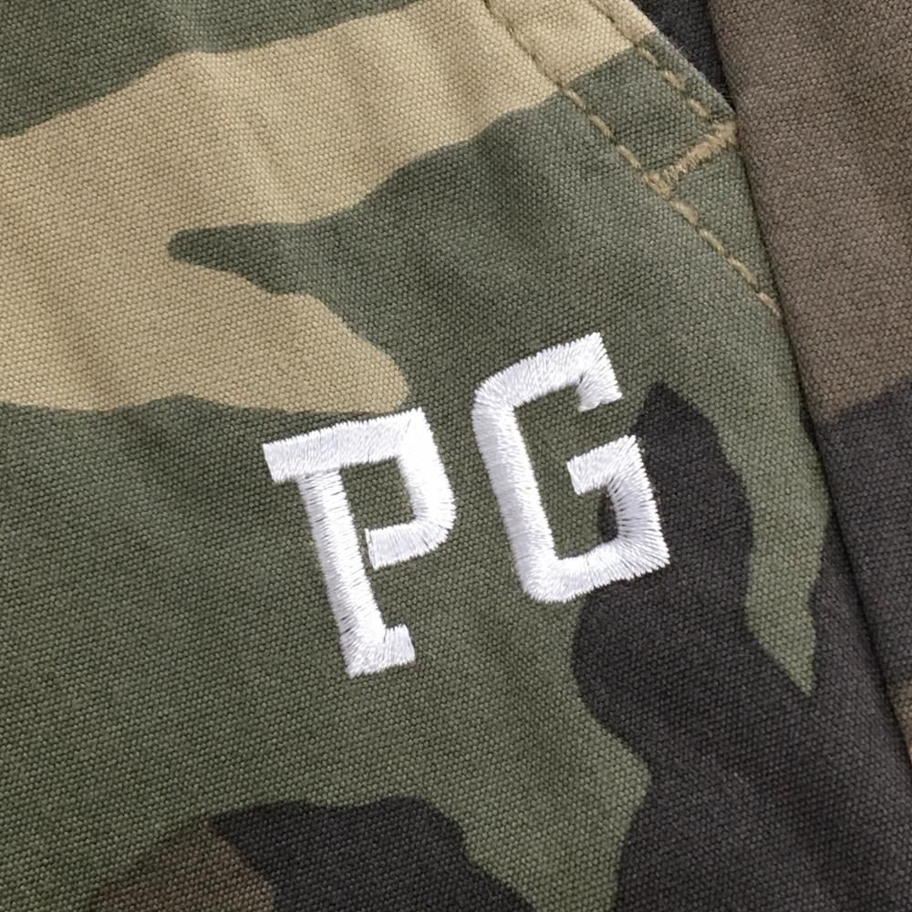 パーリーゲイツ パンツ カーキ×ブラウン カモフラ 迷彩 裾ジップ