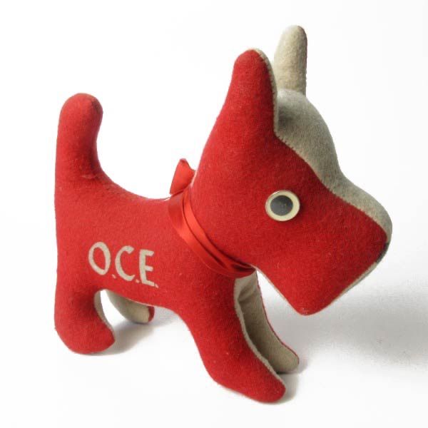 50s-60s マスコットドール O.C.E. 犬のぬいぐるみ ビンテージ カレッジ