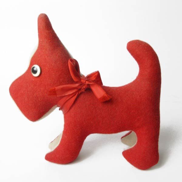 50s-60s マスコットドール O.C.E. 犬のぬいぐるみ ビンテージ カレッジ