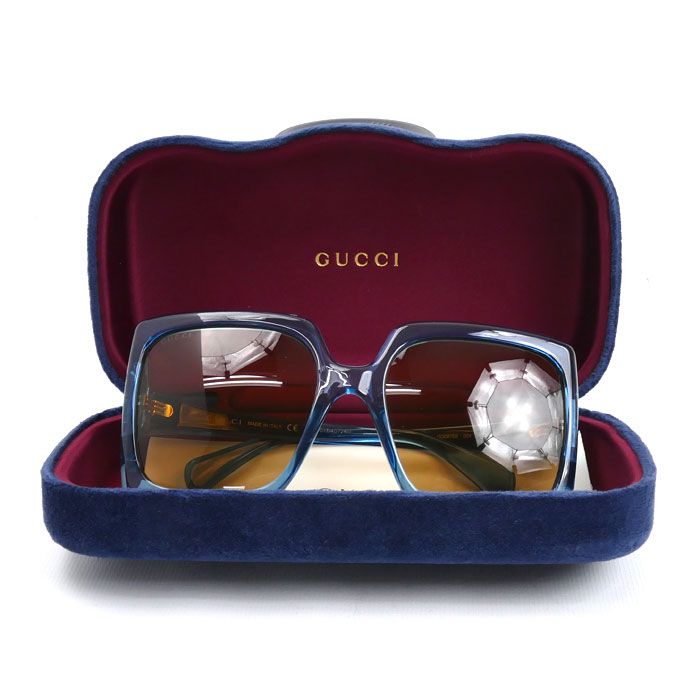 GUCCI グッチ サングラス ブラウン ブルー GG0876S 004 60□20-130