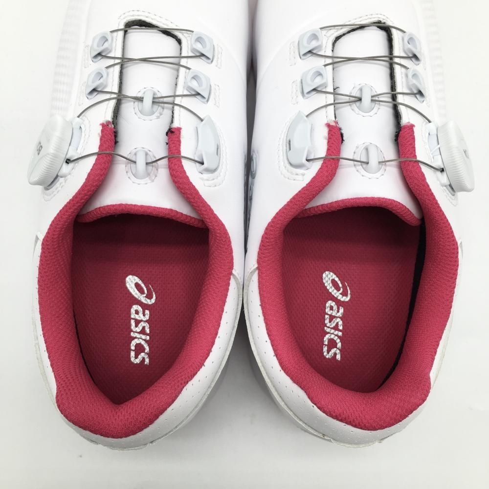 未使用品】アシックス ゴルフシューズ 白×ピンク TGN924 BOA