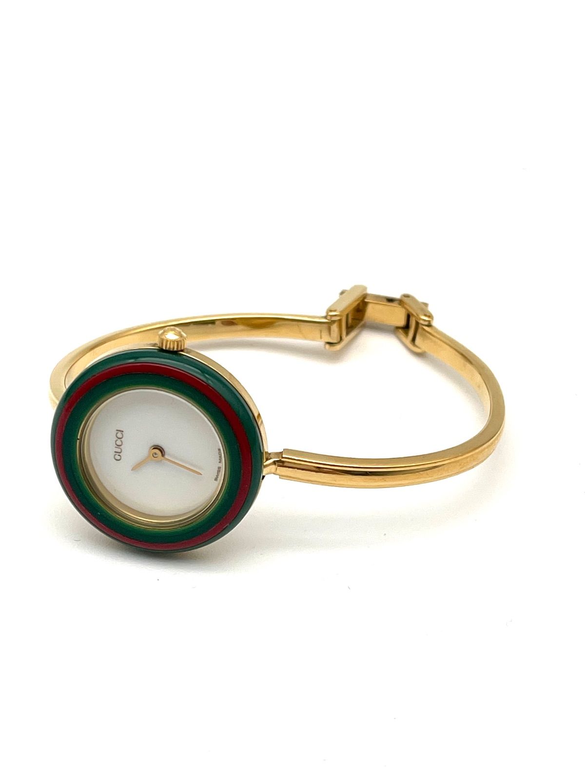 GUCCI チェンジベゼル バングル 1100Lクォーツ グッチ 腕時計 - メルカリ