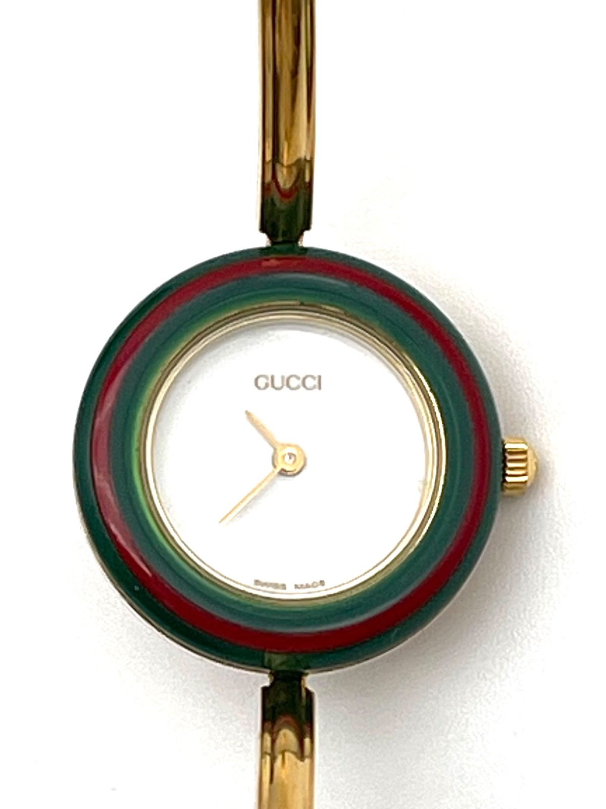 GUCCI チェンジベゼル バングル 1100Lクォーツ グッチ 腕時計 - メルカリ