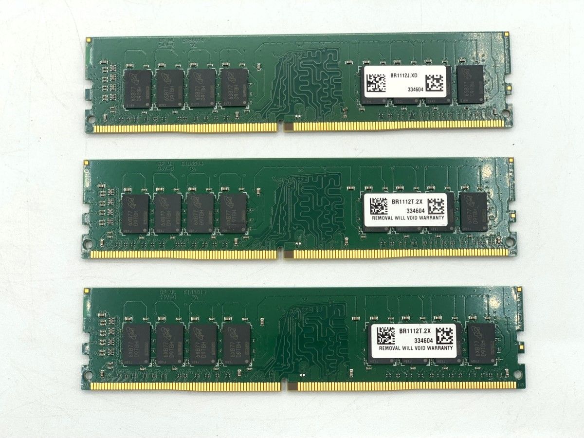 セット Crucial 16 GB DDR 4-2400 デスクトップ用メモリ UDIMM 動作品
