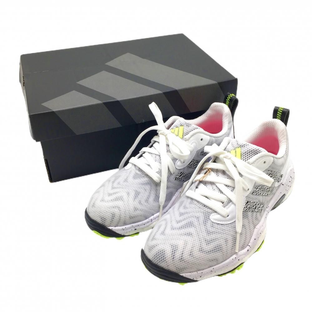 アディダス ゴルフシューズ 白×黒 ウィメンズコードカオス25 IE 3448 レディース 23.5 ゴルフウェア 2025年モデル adidas