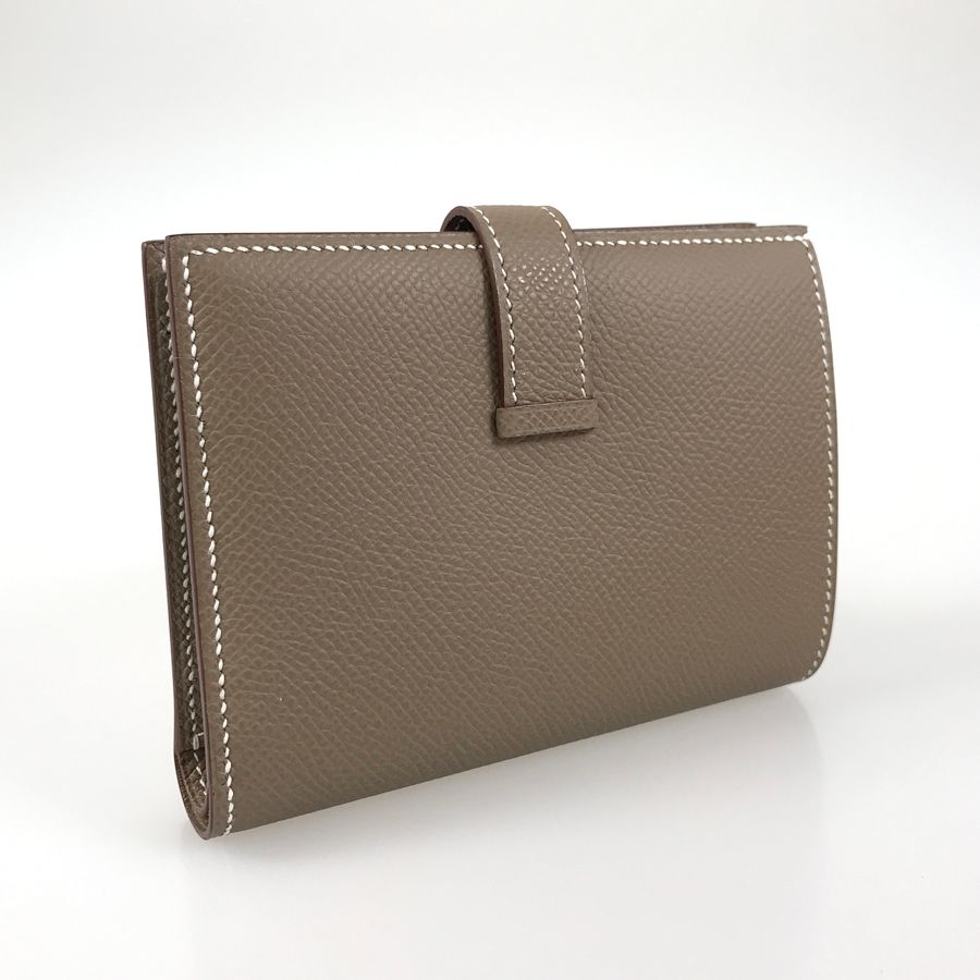 エルメス HERMES ベアン コンパクト ヴォーエプソン 二つ折り財布 sh