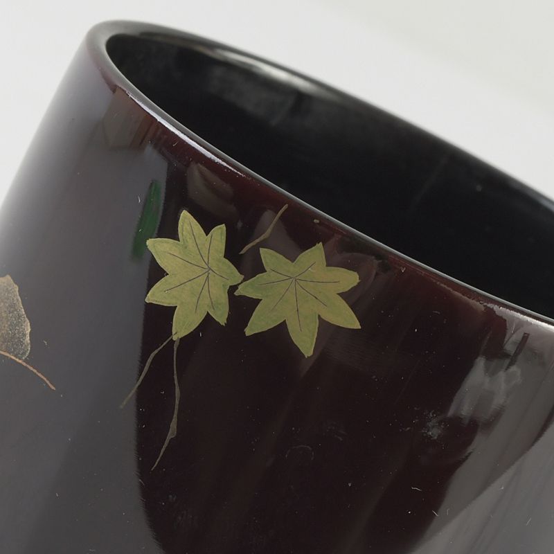 茶道具 智斉作 青楓に川蝉蒔絵 金輪寺 棗 共箱 V S396 - メルカリ