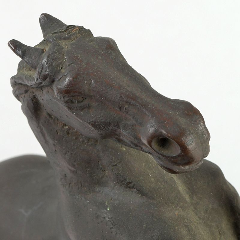 ブロンズ像 古銅 馬 置物 C S397 - メルカリ