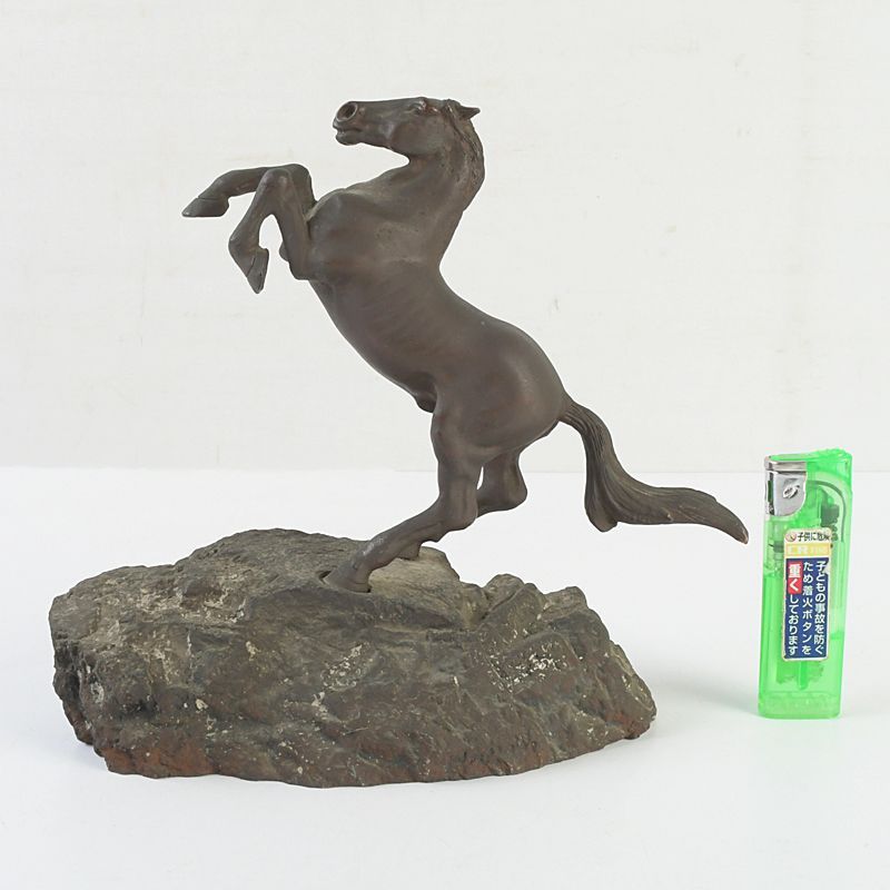 ブロンズ像 古銅 馬 置物 C S397 - メルカリ