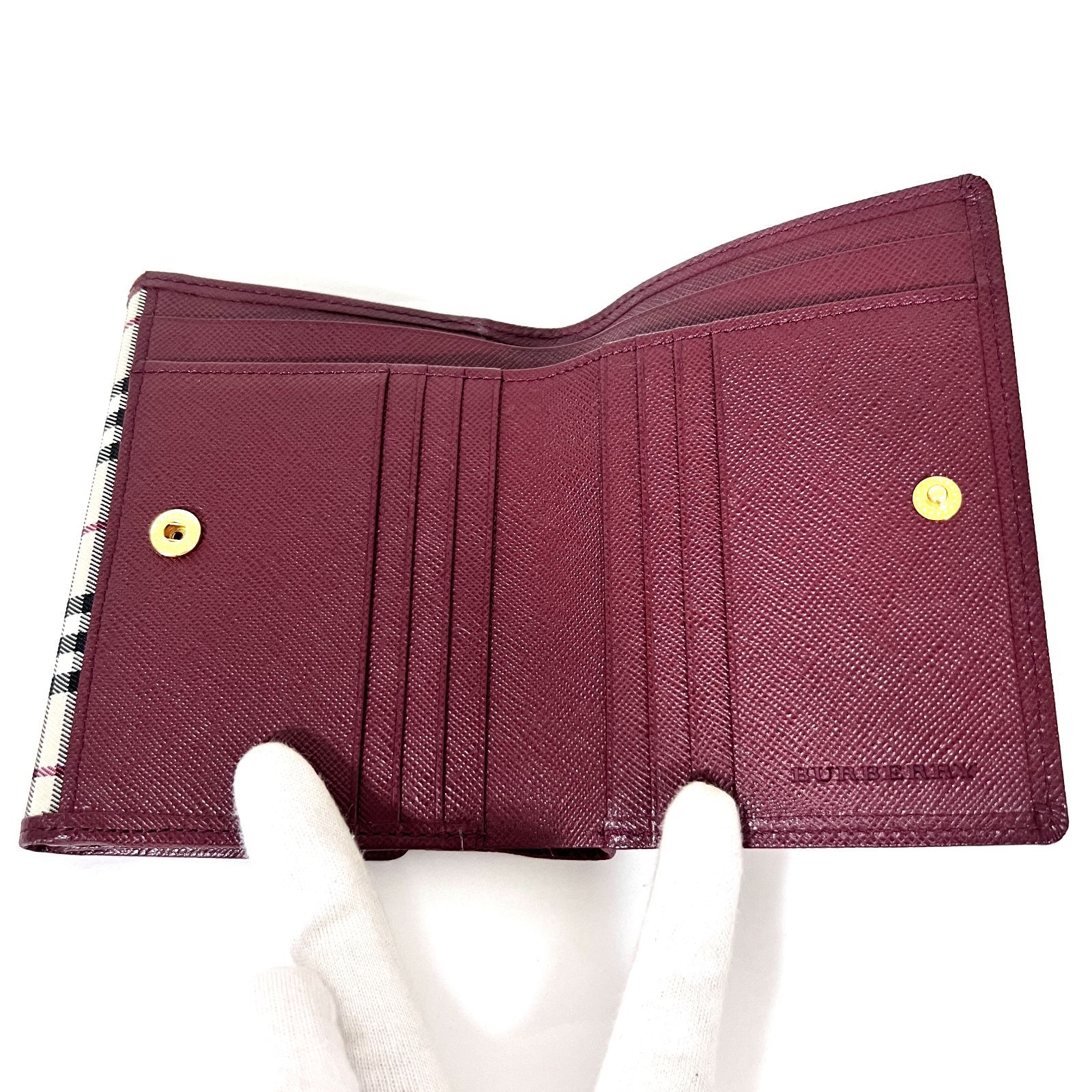 未使用✨BURBERRY バーバリー　三つ折り財布　ノバチェック レザー SD3929 新品同様！ BURBERRY バーバリー 三つ折り財布 コンパクト